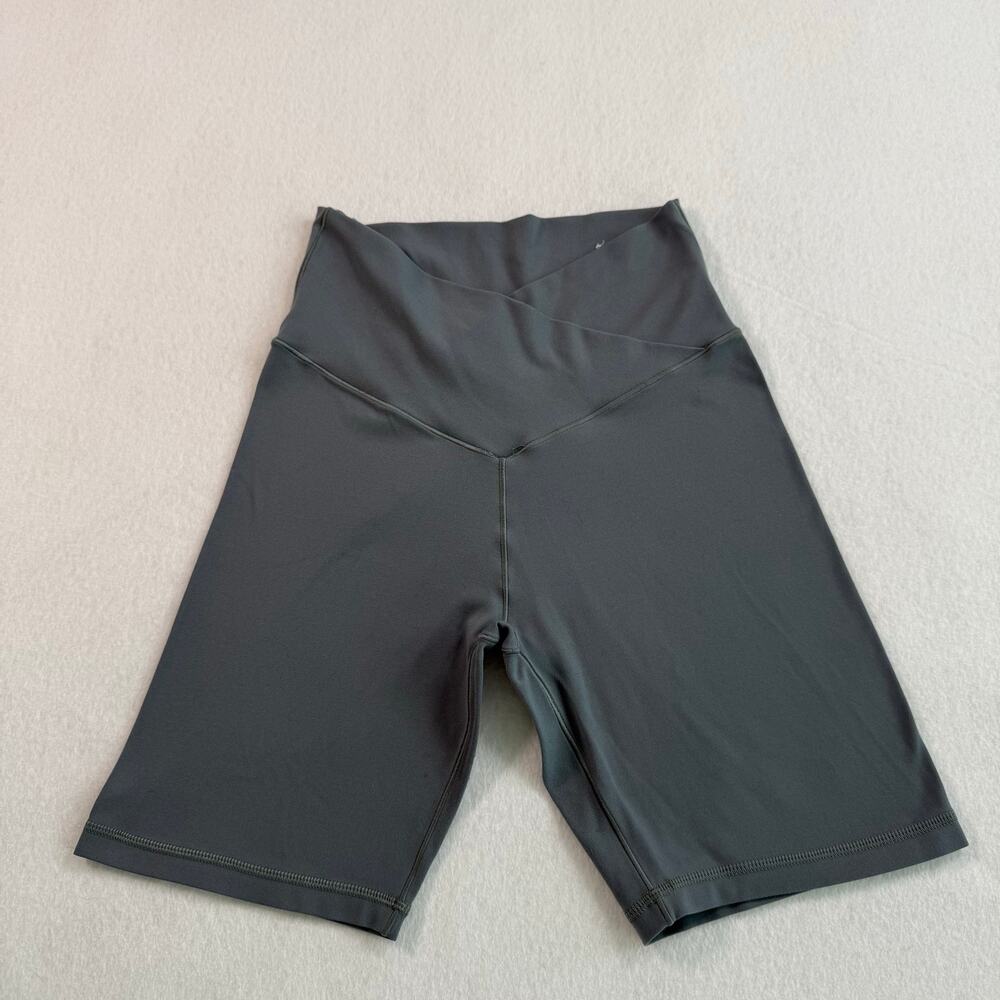 Aerie Real Me Crossover High Waisted 7" Biker Shorts Blue Womens Medium